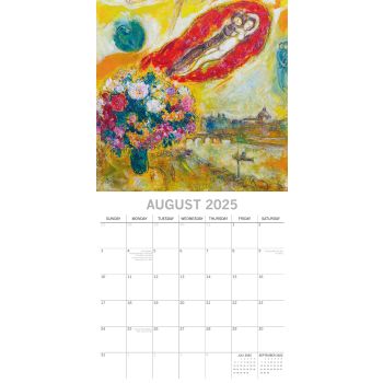 Chagall - 2025 Square Wall Calendar Arts 16 Months Premium Planner Gift