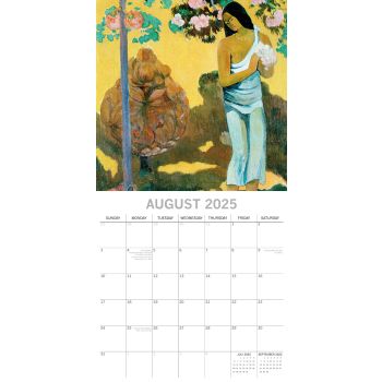 Gauguin - 2025 Square Wall Calendar Arts 16 Months Premium Planner Gift
