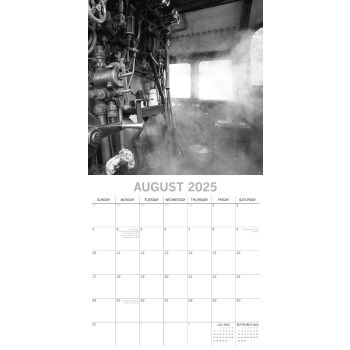 Steam Trains 2025 Square Wall Calendar 16 Months Premium Planner Christmas Gift
