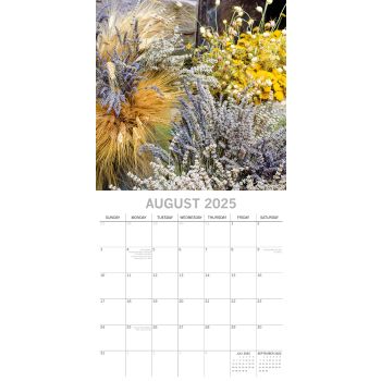 Dried Flowers - 2025 Square Wall Calendar Floral 16 Months Premium Planner Gift