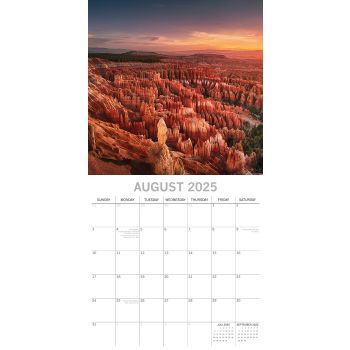National Parks USA - 2025 Square Wall Calendar 16 Months New Year Planner Gift