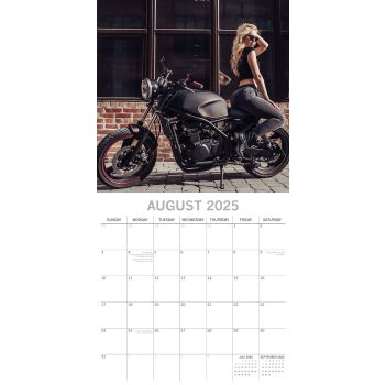 Biker Babes 2025 Square Wall Calendar 16 Months Christmas New Year Planner Gift
