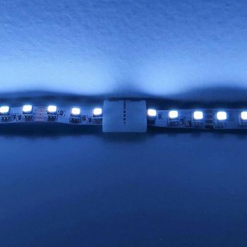 10Mm 4-Pin RGB Connector Clips for 5050 LED Strips - No Soldering