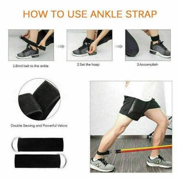 11Pcs Yoga Home Gym Fitness Latex Resistance Bands Set