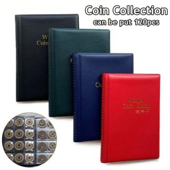 Colour Random 120 Pockets Coin Collection Storage Book Album Money Holder Coins Folder