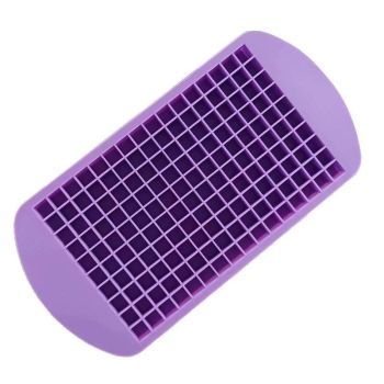 160 Grids Silicone Ice Cube Tray Ice Maker Mold Mini Frozen Cubes for Drink DIY - Purple