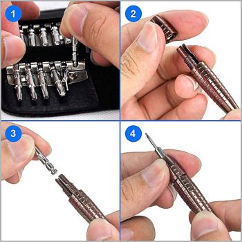 25 in 1 Precision Screwdriver Set Mini Repair Tool Kit for Phone Glasses Watch