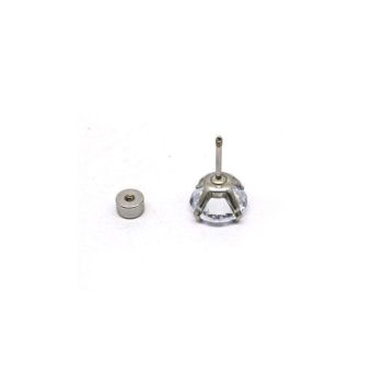 1 Pair Zirconia Surgical Steel Stud Earrings Crystal Piercing Jewellery - 3mm
