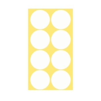 8/13/25/50mm Colour Sticker Dots Adhesive Round Labels Circular Scrapbooking White - 8mm 260 Dots - 5 Sheets