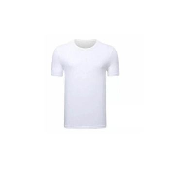 Men T-shirt Plain Blank Heavy Cotton Basic Tee Short Sleeve Large S - 5XL White - L