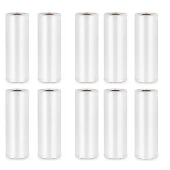 1-10x Commercial Heat-Resistant Vacuum Sealer Rolls for Food Storage - 2 Rolls (22cm x 5m)