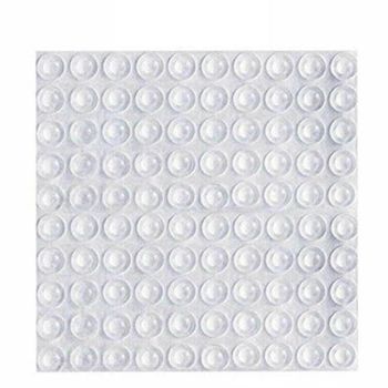 100PCS Clear Silicone Bumper Pads Self Adhesive Door Drawer Cabinet Furniture Stopper - 100PCS-10*2mm