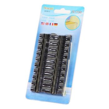 20PCS Cable Clips Management Holder Cord Wire Line Organizer Self-Adhesive M - M Size - Transparent x 20 PCS