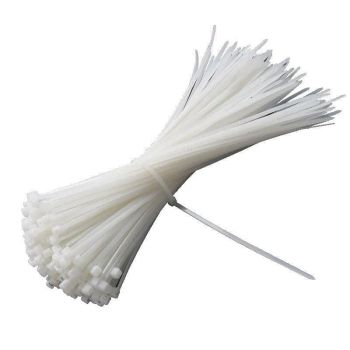 250-1000X Cable Ties Zip Ties Nylon Uv Stabilised Bulk White Clear Cable Tie - 4*150mm 500 PCS