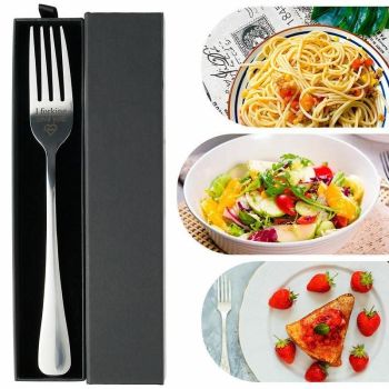 Engraved Stainless Steel Fork with Gift Box Love Message Utensil for Couples Present - B.I love forking you