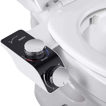 Bidet Toilet Seat Dual Nozzles Self-Cleaning Wash Hot Cold Mixer Water Sprayer - Cold & Hot Water