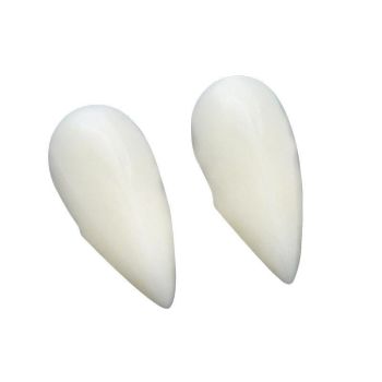 Cosplay Vampire Fangs Fake Teeth for Halloween Costume Party Dress Up 2PCS Prop Set - 19mm-1Piar