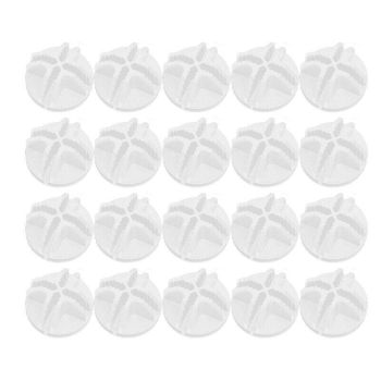 20PCS Wire Storage Cube Plastic Connectors Mesh Snap Plastic Push Grid - White