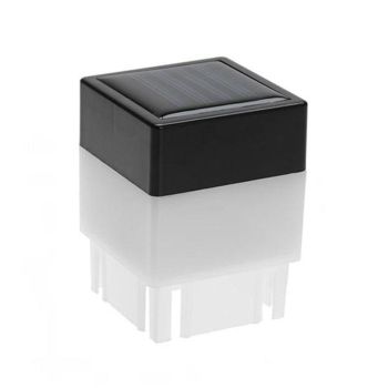 1Pc Waterproof Solar LED Lights Square Fence & Garden Lamp Warm/Cold - Cold Light