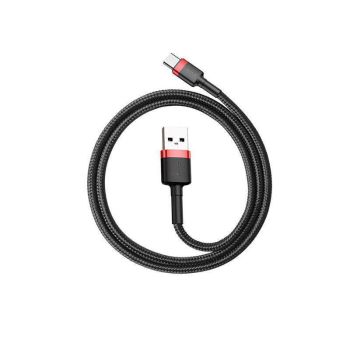 Red+Black Baseus USB to Type C Charger Cable 3A Fast Charging for Huawei - 3M 1PC