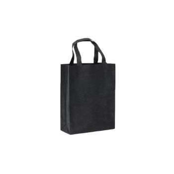 100PCS Reusable Non Woven Shopping Bags Eco Friendly Washable Tote Bags Black - 41X35X12CM