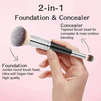 Double Ended Makeup Brush Liquid Foundation Powder Eyeshadow Cosmetic Brush Tool