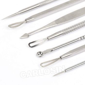 8PCS Stainless Steel Blackhead Remover and Blemish Extractor Tool Kit with Case
