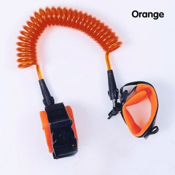 Adjustable Wrist Link Strap with Soft Cuff Anti-Loss Hand Band for Daily Walking Use - Orange