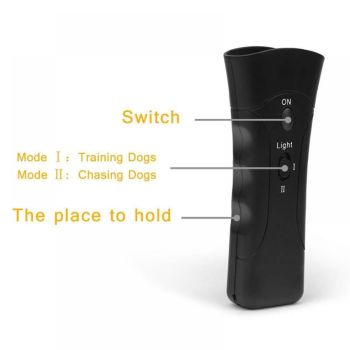 Ultrasonic Dog Repeller Device Anti Dog Approaching Trainer Tool Outdoor Control