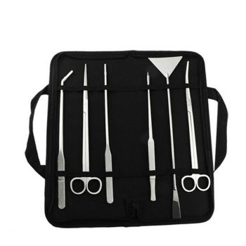 Stainless Steel Aquarium Tool Set Tweezers Scissors Spatula Kit 4 5 6PCS - 5PCS Tool + Bag
