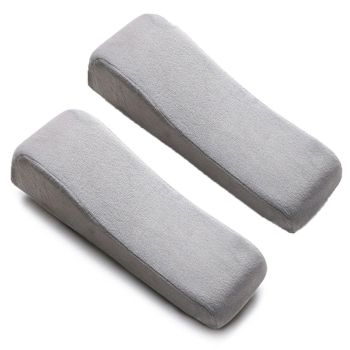 2PCS Elbow Arm Rest Cushion Chair Armrest Pads Memory Foam Office Support Pillow - Grey