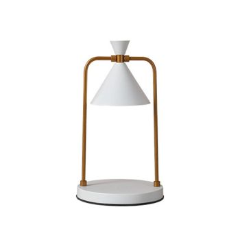 Retro Aromatherapy Table Lamp Dimmable Metal Scented Wax Lamp for Bedroom - Copper