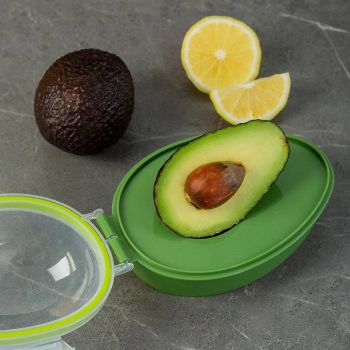 2pcs Kitchen Avocado Storage Box with Clear Lid Avocado Cooler Freshness Keeper