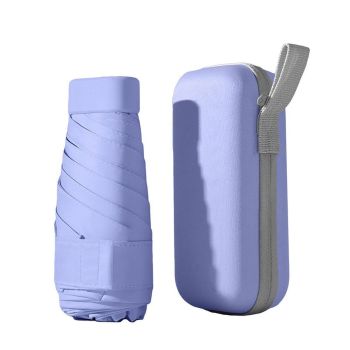 Portable Compact Five-Fold Umbrella UV Sun Protection Travel Manual Umbrella - Pink