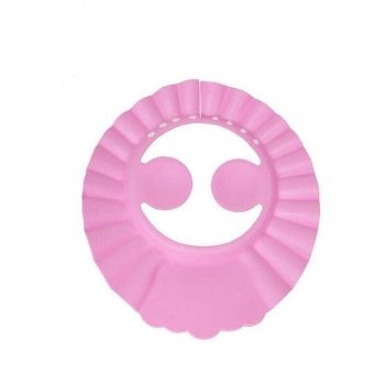 Adjustable Shampoo Shield Bath Hat with Ear Cover for Hair Washing Protection - Yellow