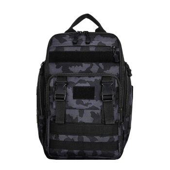 Fishing Tackle Backpack Storage Bag Shoulder Fishing Gear Bags Outdoor Backpack - Night Camouflage
