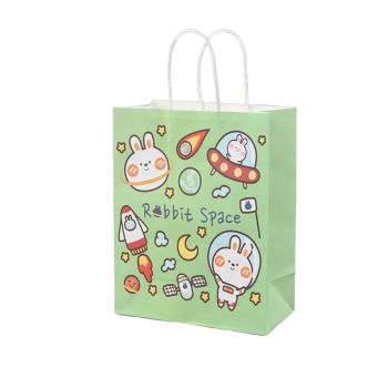 50PCS Colourful Kraft Paper Gift Bags Reusable Party Favor Bags for School Events - BDLW-18*9*23cm
