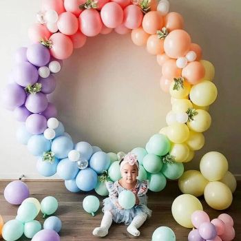 25cm Pastel Latex Balloons for Party Decoration Macaron Colour Helium Air Fill 10/100PCS - Light Purple 100PCS