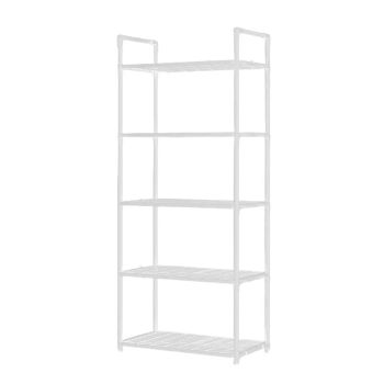 5Tiers Pot Storage Rack Pan Stand Saucepan Holder Cookware Organizer for Kitchen - White