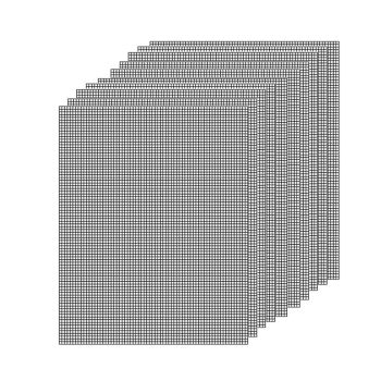 3/6/10PCS Non-Stick BBQ Grill Mat Mesh Liner Cooking Barbecue Sheet Baking Pad - 42X36cm-3PCS