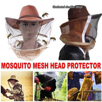 Beekeeping Buckle Denim Hat Bee Insect Face Protection Veil Net Breathable Tool