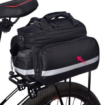 Rear Bike Rack Trunk Bag MTB Bicycle Tail Carrier Pannier with Reflective Strip
