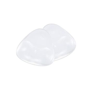 Triangle Push-Up Silicone Bra Inserts Breasts Pad Bikini Bra Cleavage Enhancers - Transparent-Small