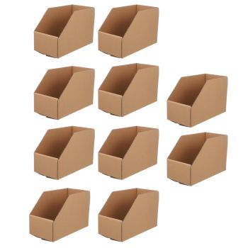 10pcs Slanted Display Boxes for Sorting Organising Storage Containers Organizer - 40cm x 18cm x 22cm