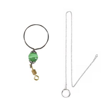 Parrot Neck Collar Stainless Steel Bird Chain Training Adjustable Bird Leash - L-Diameter 2.2cm