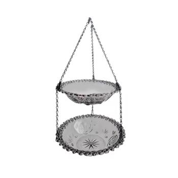 Outdoor Hanging Bird Feeder Bath Garden Patio Decoration for Attracting Birds - Grey