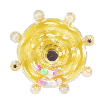 Interactive Parrot Spinning Wheel Stress Relief Toy for Small Birds Durable - Purple