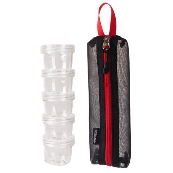 5PCS Outdoor Camping Spice Container Set Travel BBQ Seasoning Storage Box Use - White