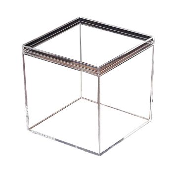 10pcs Clear Acrylic Plastic Boxes Square Storage Containers for Food  Small Item - 10pcs-75-75-75