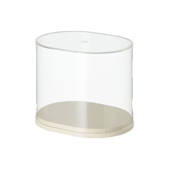 2pcs Clear Acrylic Display Case Transparent Box for Collectibles Dolls Figures - S